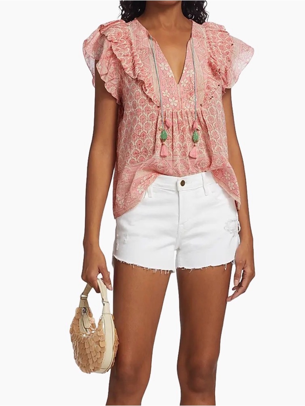 NWOT Bell Kiara Flutter-Sleeve Top M
